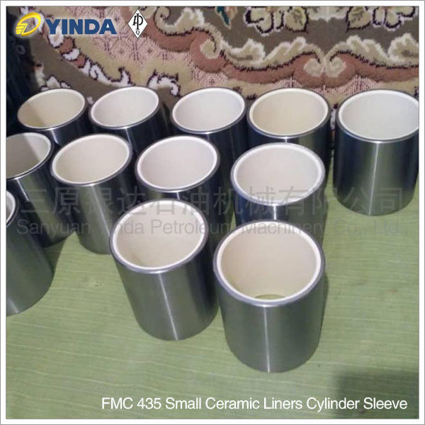 FMC Bean Pump Alumina Ceramic Liners, Zwischenlagen-Zylinder-Ärmel FMC 435 kleiner keramischer, API-7K bestätigte Fabrik